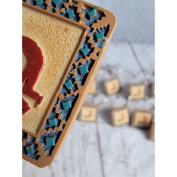 Vintage South West Kokopelli 1.5” Square Shower Hooks. Set Of 12 Arizona Western - Picture 8 of 8